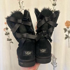 UGG Women's Black Bailey bow Boots